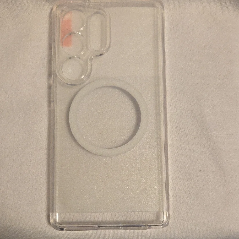 White Magnetic Ring Phone Case for Samsung Galaxy